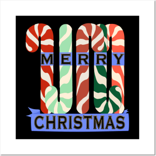 Merry Christmas, Candy Cane Posters and Art